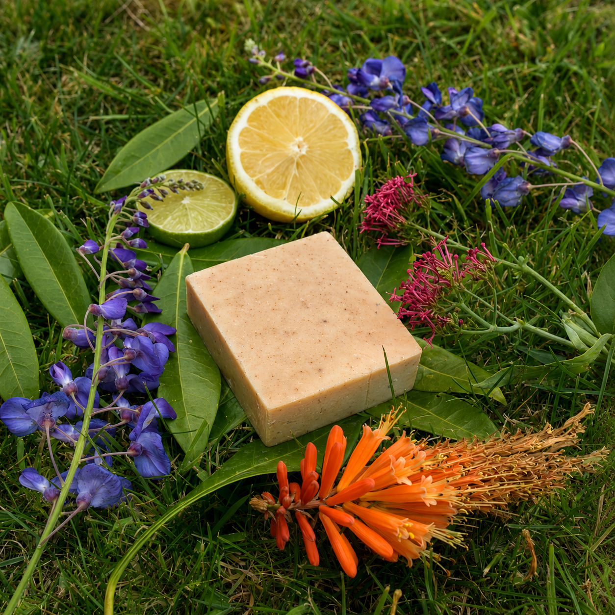 Soap with flowers
